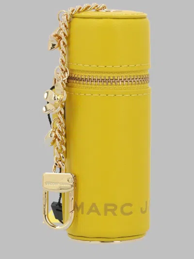 Marc Jacobs Mini Leather Key Holder In Yellow