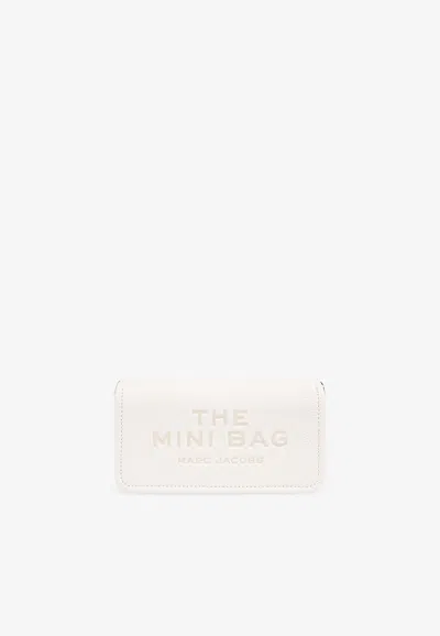 Marc Jacobs Mini Leather Shoulder Bag In Cream