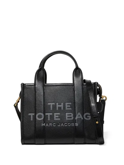 Marc Jacobs Mini Leather Small Tote Handbag In Black