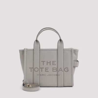 Marc Jacobs Mini Leather Small Tote Handbag In Gray
