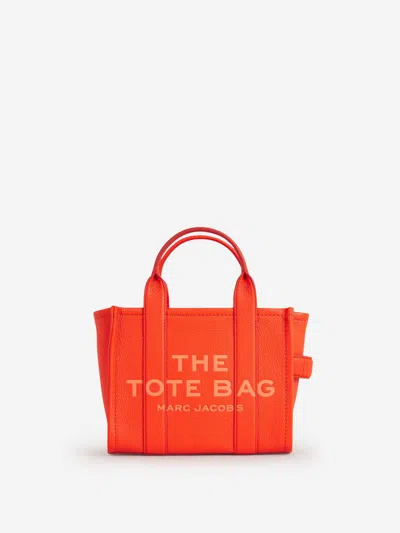 Marc Jacobs Mini Leather Tote Bag In Orange