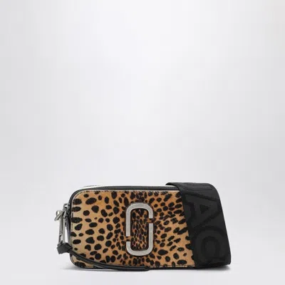 Marc Jacobs Snapshot Leopard Pony-effect Shoulder Bag In Black