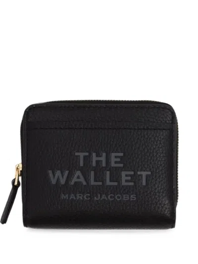 Marc Jacobs 11 X 9 X 3 Cm Leather Snap Wallet For Women With Coin Purse In Black