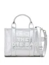 Marc Jacobs Mini Metallic Top Zip Handbag With Adjustable Strap In Silver