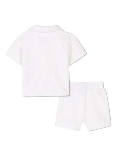 Marc Jacobs Mini Polo Shirt And Shorts Set In Ivory