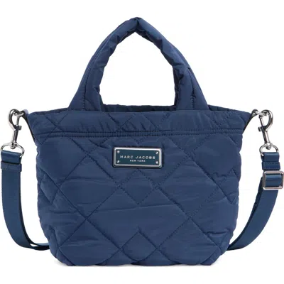 Marc Jacobs Mini Quilted Nylon Tote In Blue