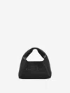 Marc Jacobs Grained Black Leather Handbag With Embossed Logo