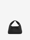 Marc Jacobs Grained Black Leather Handbag With Embossed Logo