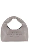 Marc Jacobs Mini Sack Handbag In Soft Full-grain Leather In Grey