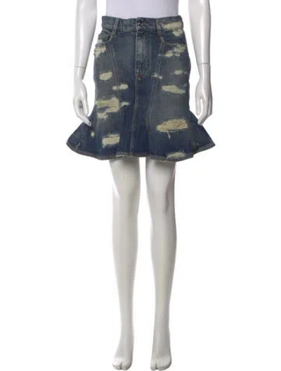 Pre-owned Marc Jacobs Mini Skirt W/ Tags In Blue