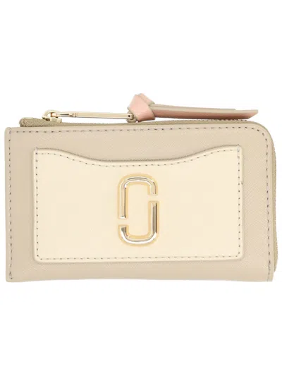 Marc Jacobs Mini Snapshot Utility Wallet - 100% Leather In Beige