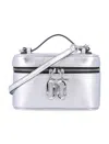 Marc Jacobs Mini Structured Handbag With Zip-around Closure In Silver