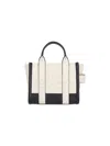 Marc Jacobs The Colorblock Mini Leather Tote Bag In Crema