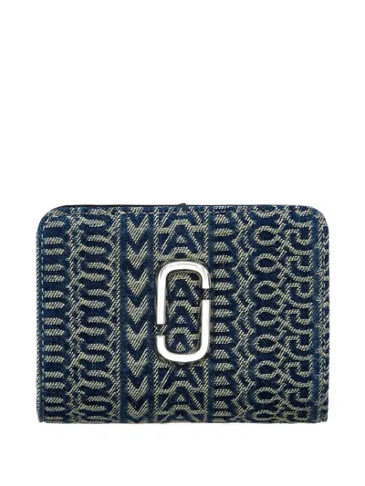Marc Jacobs Mini The Compact Wallet In Blue