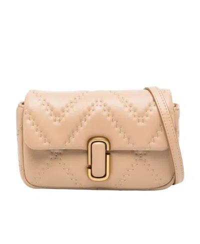Marc Jacobs Mini The J Marc Quilted Shoulder Bag In Nude