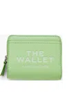 Marc Jacobs Mini Compact Wallet Textured Finish In Green