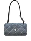 Marc Jacobs Mini The Quilted Denim Shoulder Bag In Blue