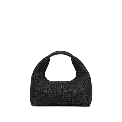 Marc Jacobs Mini The Sack Bag Crochet Tote Bag In Black