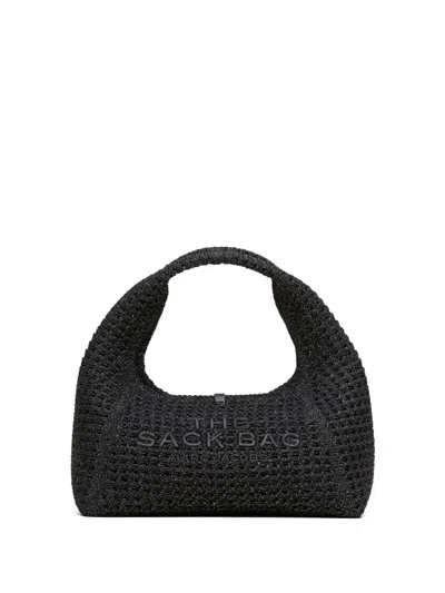 Marc Jacobs Mini The Sack Bag Crochet Tote Bag In Black