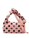 Marc Jacobs Mini The Satin Dots Bow Tote Bag In Pink