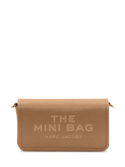 Marc Jacobs Mini The Shoulder Handbag In Cow Leather In Camel