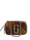 Marc Jacobs Mini The Snapshot Patchwork Shoulder Bag In Brown