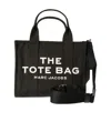 Marc Jacobs Black Canvas Mini The Tote Bag Handbag In Black
