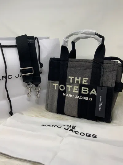 Pre-owned Marc Jacobs Mini Tote Crossbody/ Canvas Black Denim