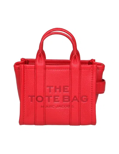 Marc Jacobs The Leather Mini Tote Bag In Red