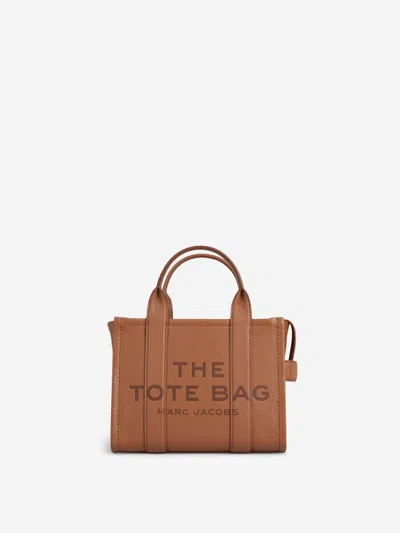 Marc Jacobs Mini Tote Leather Crossbody Bag In Brown