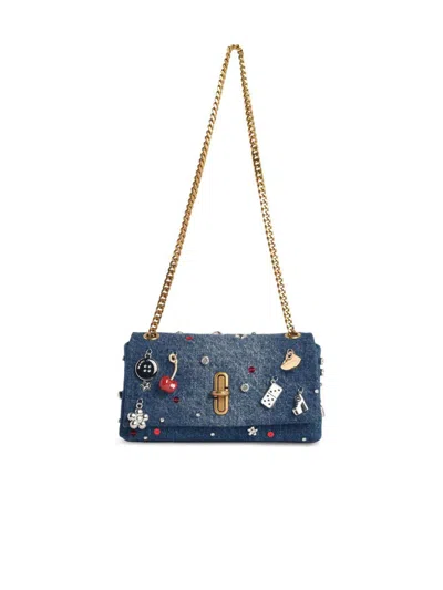 Marc Jacobs Mini 'trinket' Double Chain Bag In Blue
