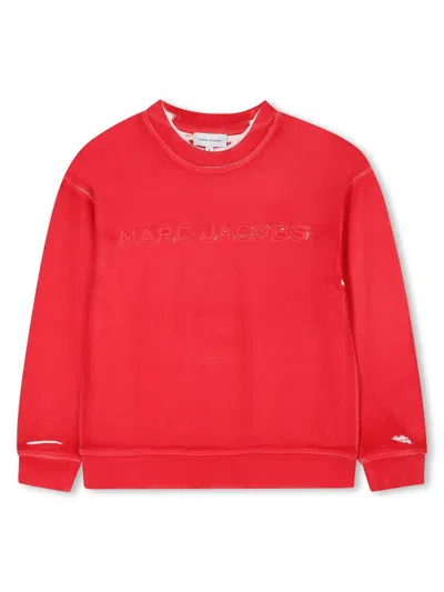 Marc Jacobs Mini Unisex Cotton Sweatshirt For Kids In Red
