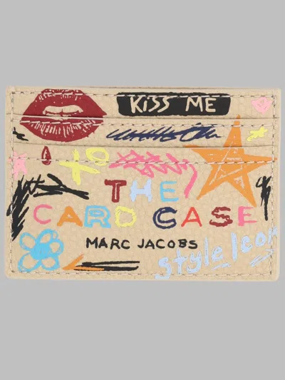 Marc Jacobs Mini Wallet In Premium Leather In Sand