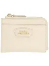 Marc Jacobs Everyday Top Zip Leather Wallet In Neutral