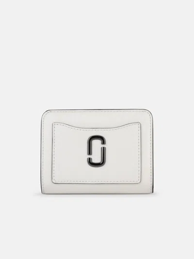 Marc Jacobs 'mini' White Shiny Leather Wallet In Black