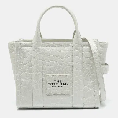 Pre-owned Marc Jacobs Mint Green Alligator Embossed Leather Small The Tote Bag