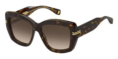 Marc Jacobs Mj 1062/s Krz/ha Women's Sunglasses Tortoiseshell Size 55 In Brown