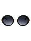 Marc Jacobs Eyewear Round Frame Sunglasses In Black