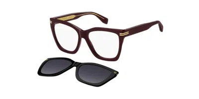Marc Jacobs Mj 1113/cs With Clip-on Women's Glasses, Burgundy, Size 55