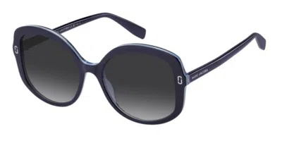 Marc Jacobs Mj 1119/s Pjp/9o Women's Sunglasses Blue Size 56 In Black