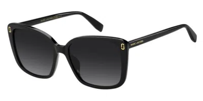 Marc Jacobs Mj 1127/g/s Vestibilità Orientale 807/9o Occhiali Da Sole Neri Per Donna In Black