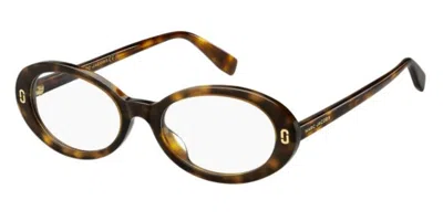 Marc Jacobs Mj 1132/g Asian Fit 086 Women's Glasses Tortoiseshell Size 51 - Free Lenses - Blue Light Block Avail In Brown