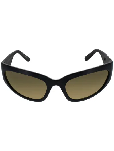 Marc Jacobs Mj 738/s Sunglasses In Black - Grey With Gold Flash Mirror