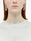 Marc Jacobs Mj Crystal-embellished Earrings In Silver