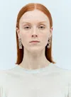 Marc Jacobs Mj Crystal-embellished Earrings In Silver