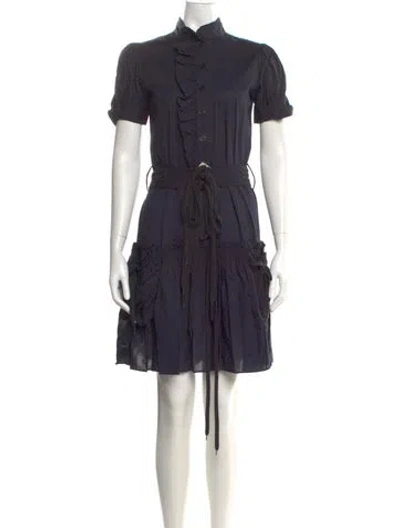 Pre-owned Marc Jacobs Mock Neck Knee-length Dress In Blue