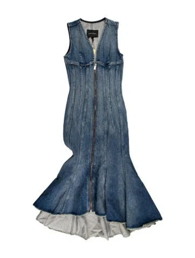 Pre-owned Marc Jacobs Mock Neck Long Dress W/ Tags In Blue