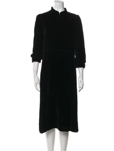 Pre-owned Marc Jacobs Mock Neck Midi Length Dress In Black