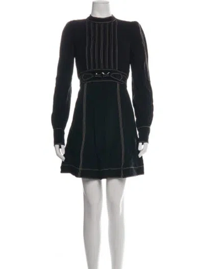 Pre-owned Marc Jacobs Mock Neck Mini Dress In Black