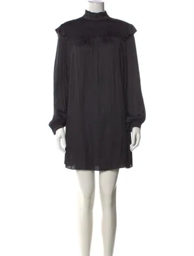 Pre-owned Marc Jacobs Mock Neck Mini Dress In Grey